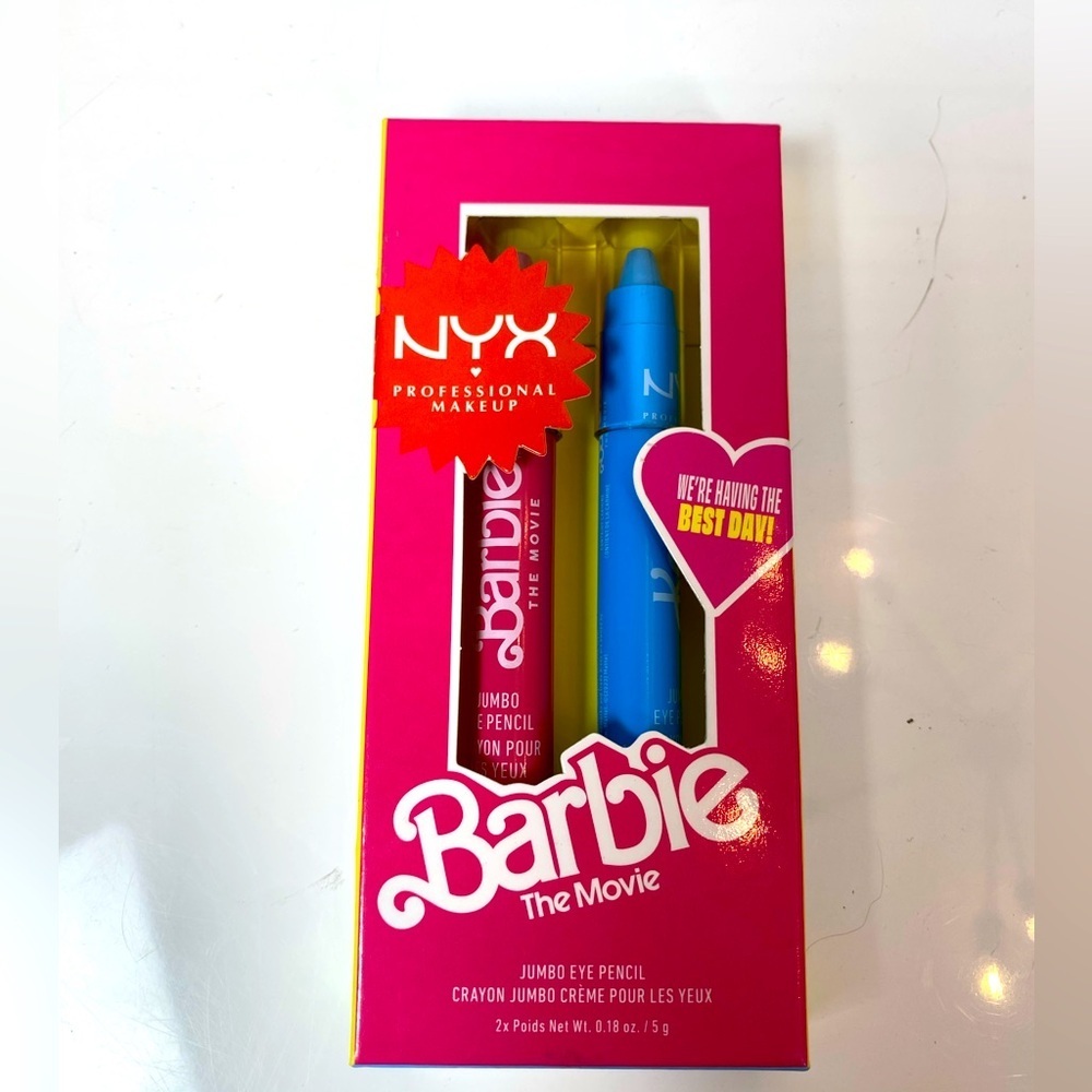 NYX x Barbie the Movie Jumbo Eye Pencil Pink Blue  Eyeshadow Eyeliner DUO New
